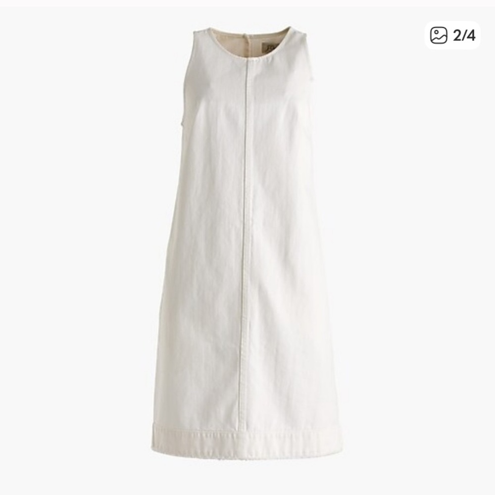 J. Crew White coastal cowgirl denim shift dress